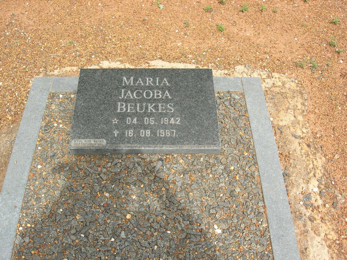BEUKES Maria Jacoba 1942-1987