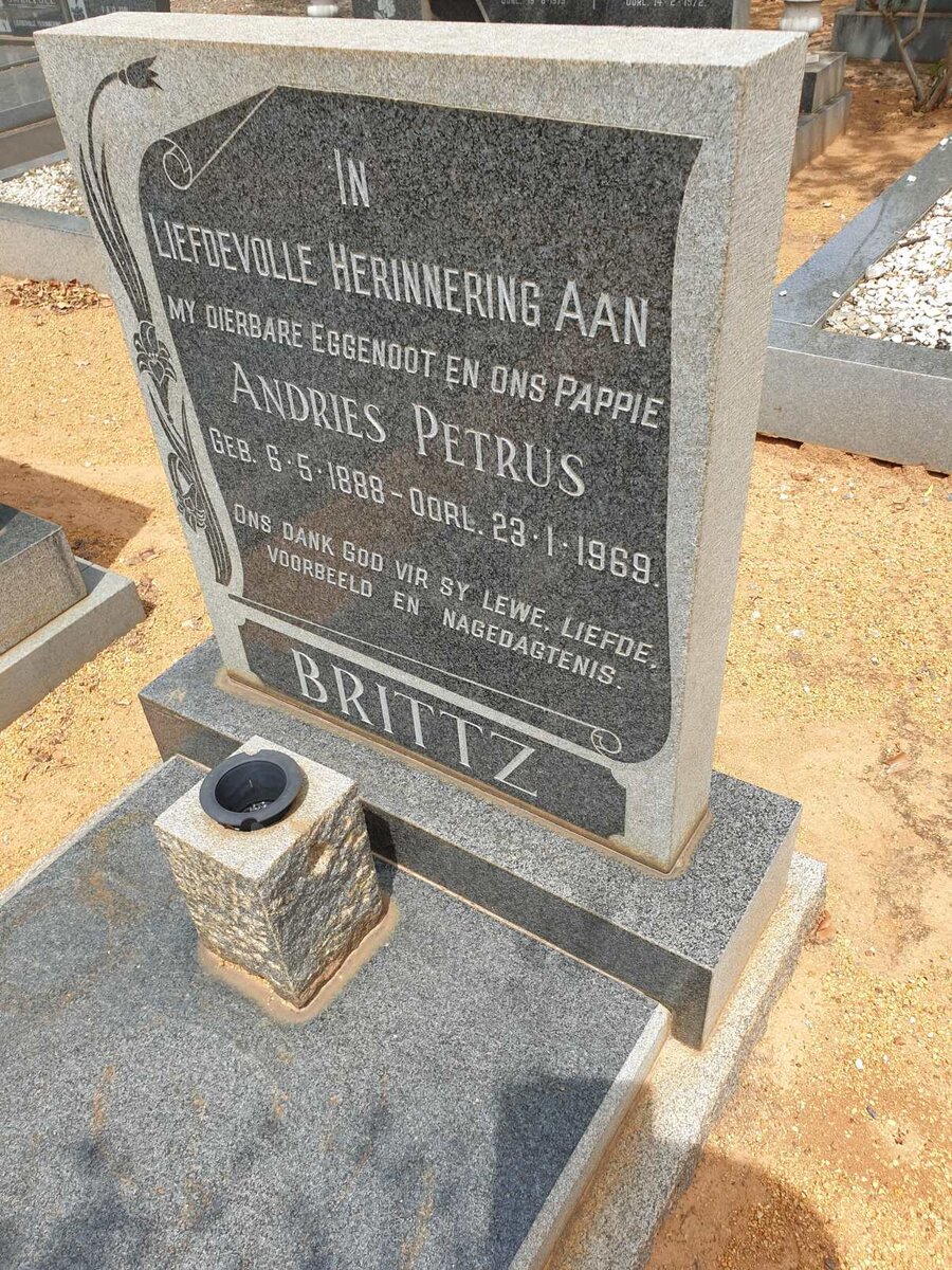 BRITTZ Andries Petrus 1888-1969
