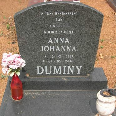 DUMINY Anna Johanna 1927-2006