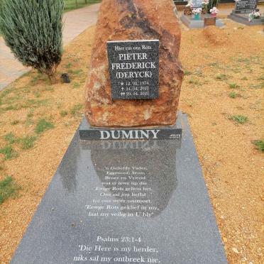 DUMINY Pieter Frederick 1974-2021