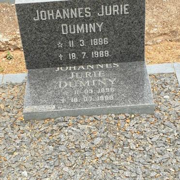 DUMINY Johannes Jurie 1896-1989