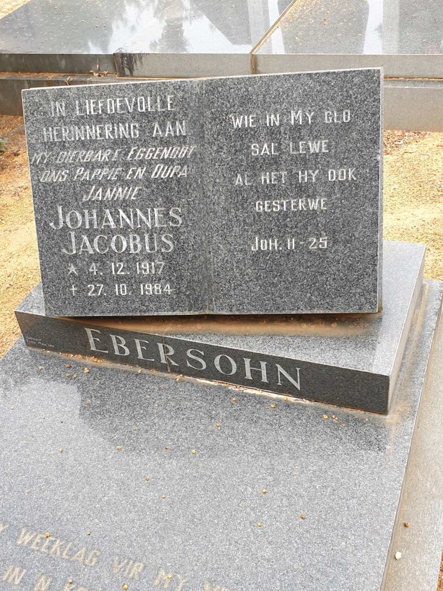 EBERSOHN Johannes Jacobus 1917-1984