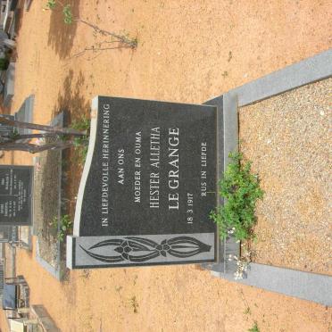 GRANGE Hester Alletha, le 1917-