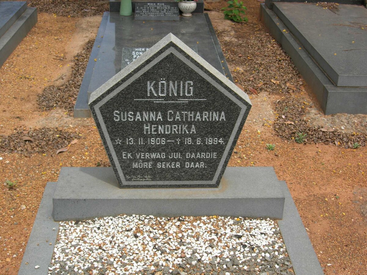 KONIG Susanna Catharina Hendrika 1906-1994
