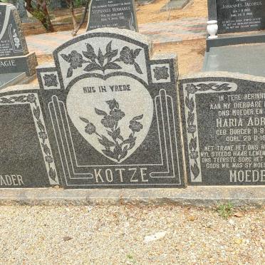 KOTZE Maria Adriana nee BURGER 1903-1960