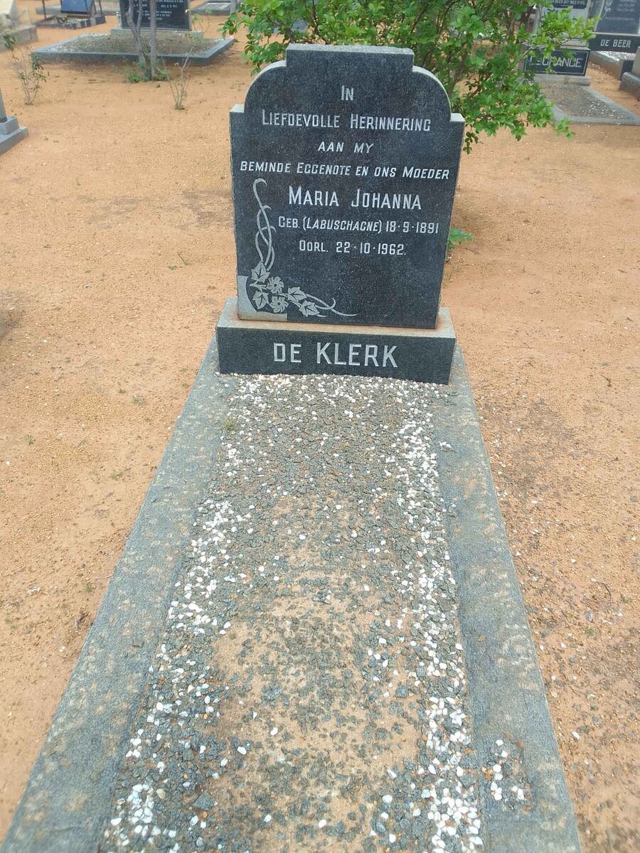 KLERK Maria Johanna, de nee LABUSCHAGNE 1891-1962