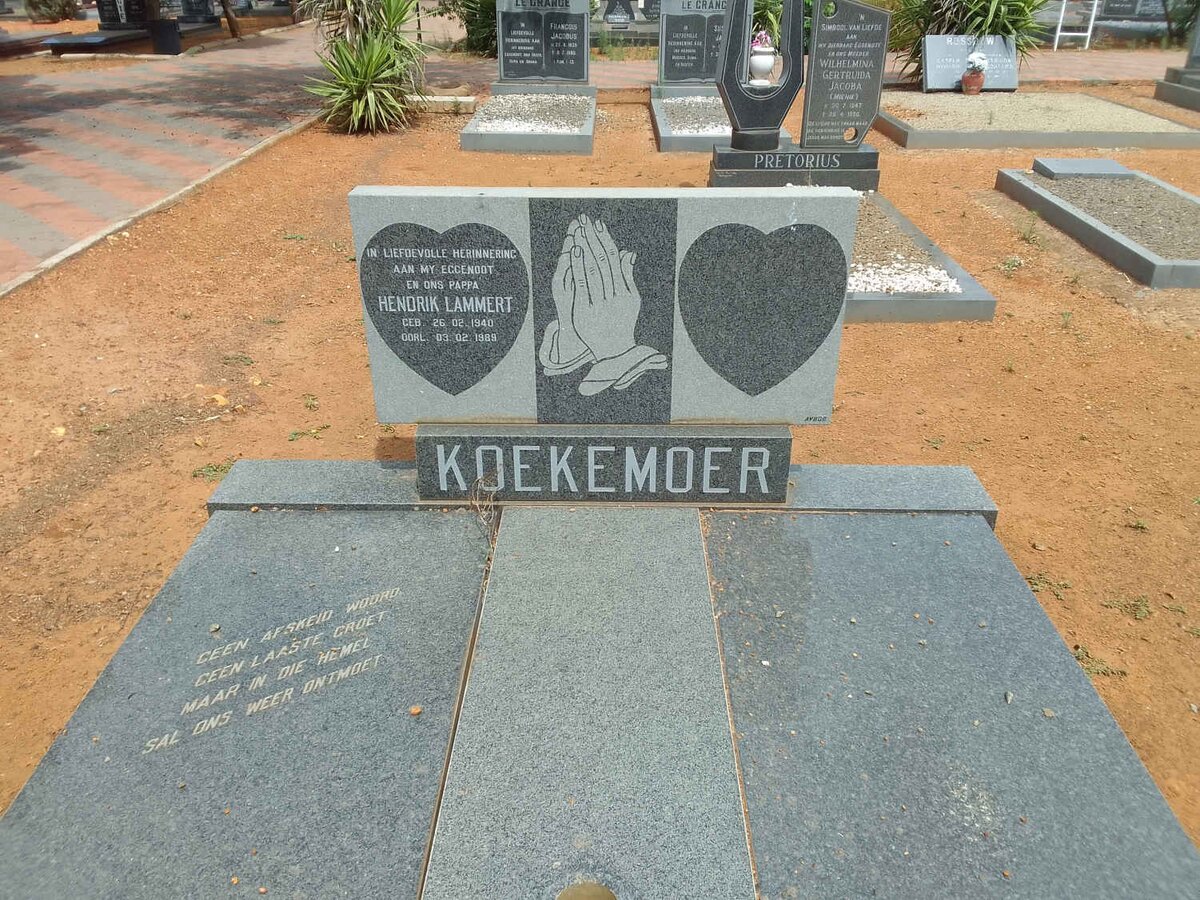 KOEKEMOER Hendrik Lammert 1940-1989