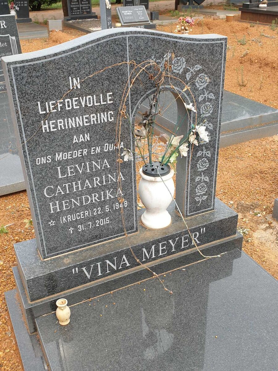 MEYER Levina Catharina Hendrika nee KRUGER 1948-2015