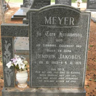 MEYER Hendrik Jakobus 1903-1978