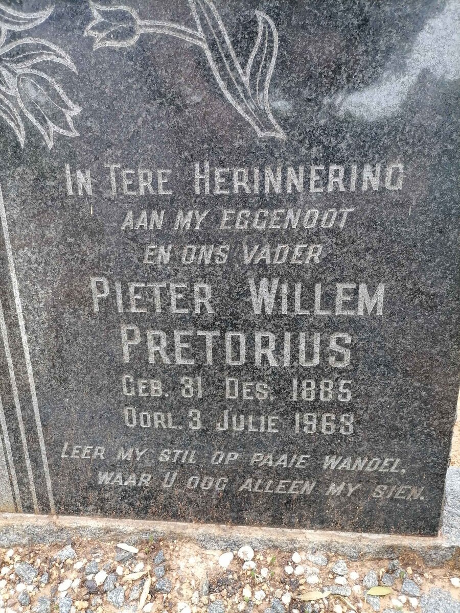 PRETORIUS Pieter Willem 1885-1963