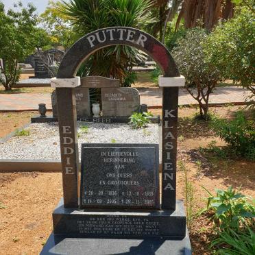 PUTTER Edward Phillippus Jacobus 1936-2005 &amp; Klasiena Adriana STRYDOM 1935-2005