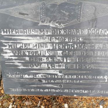 PRETORIUS Wilhelmina Hendrina Maria nee DE ROOS 1923-1952