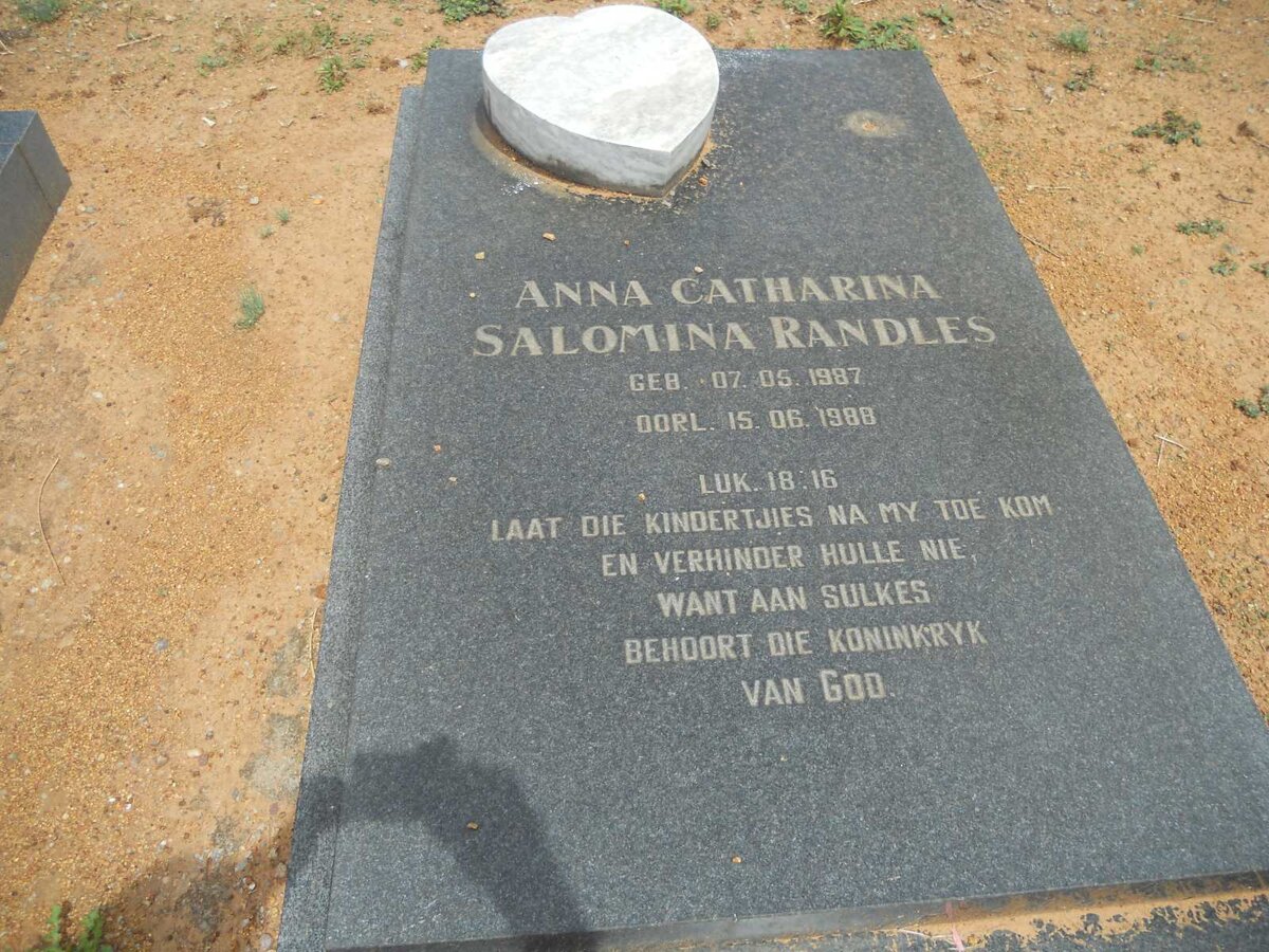 RANDLES Anna Catharina Salomina 1987-1988