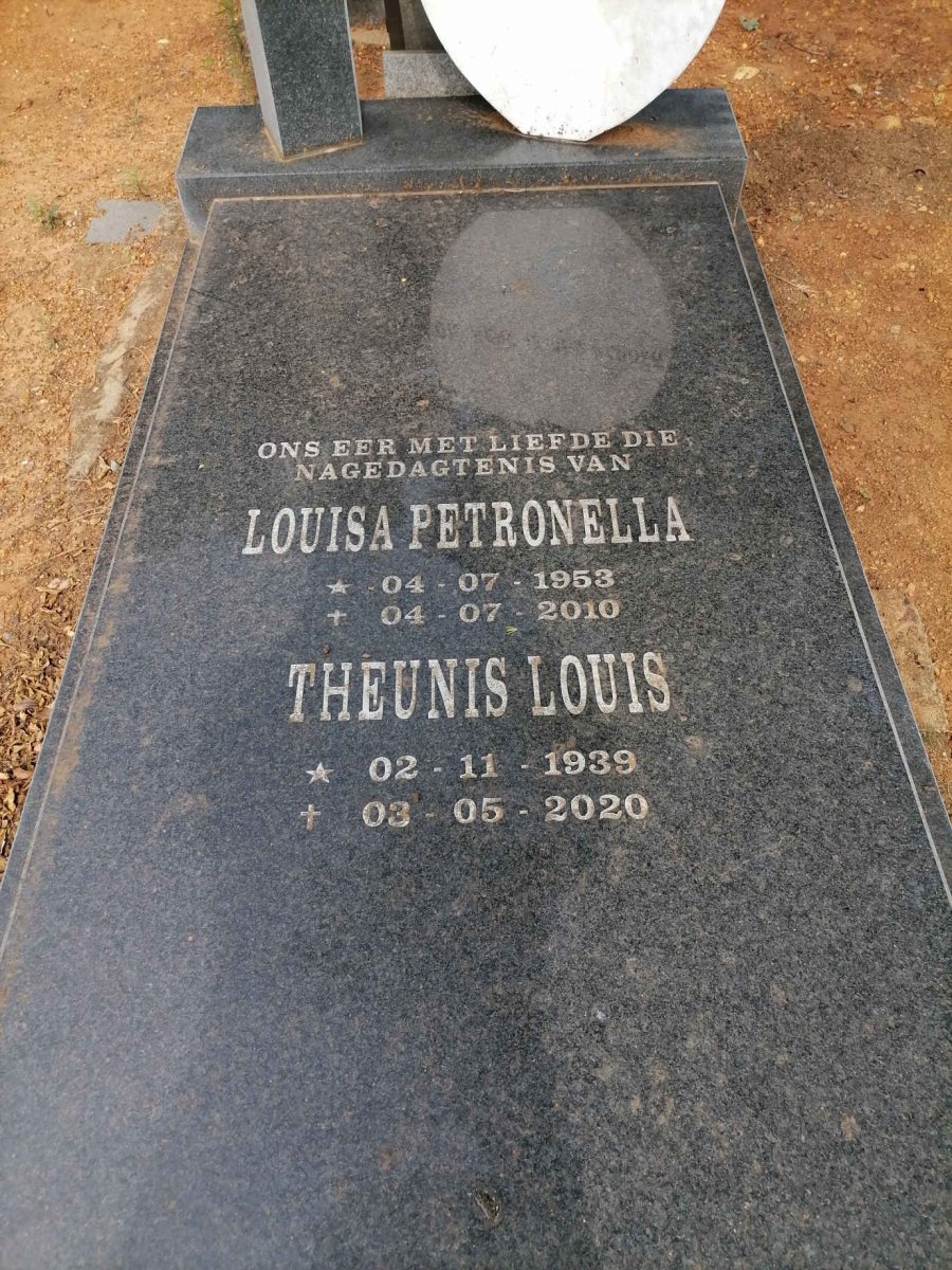 RANDLES Theunis Louis 1939-2020 &amp; Louisa Petronella 1953-2010