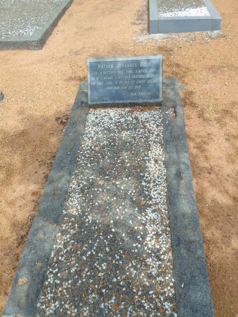 ROOS Mathys Johannes 1892-1957