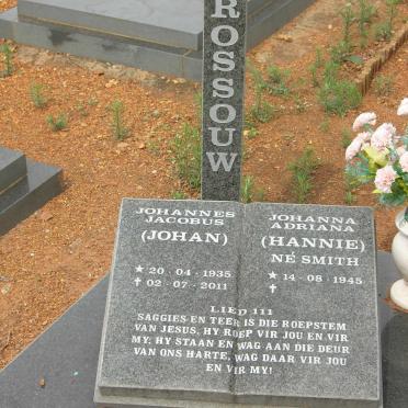 ROSSOUW Johannes Jacobus 1935-2011 &amp; Johanna Adriana SMITH 1945-