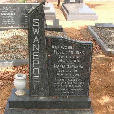 SWANEPOEL Pieter Andries 1909-1979 &amp;  Maria Susanna 1919-2008