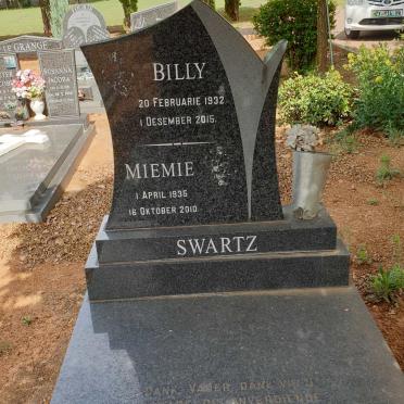 SWARTZ Billy 1932-2015 &amp; Miemie 1935-2010
