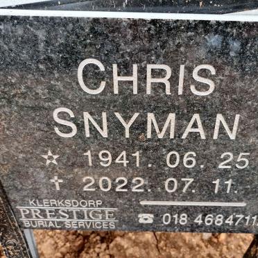 SNYMAN Chris 1941-2022