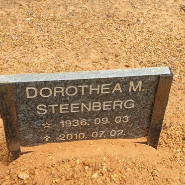 STEENBERG Dorothea M. 1936-2010