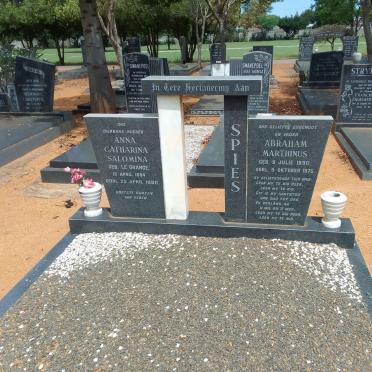 SPIES Abraham Marthinus 1890-1975 &amp; Anna Catharina Salomina LE GRANGE 1894-1980