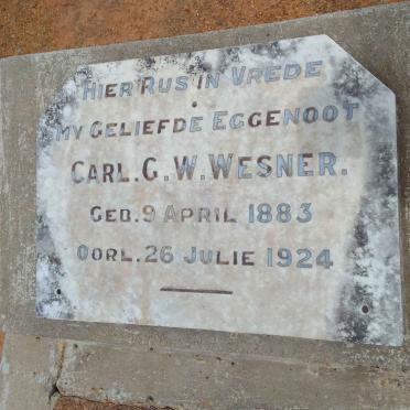 WESNER Carl G.W. 1883-1924