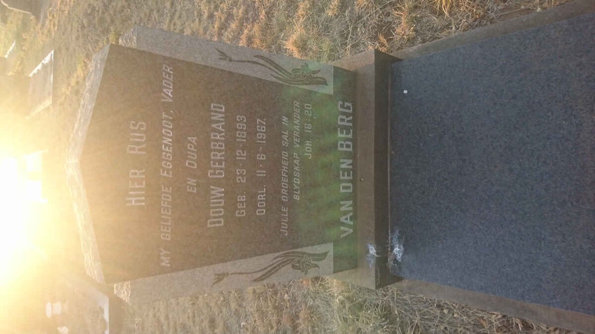 BERG Douw Gerbrand, van den 1893-1967