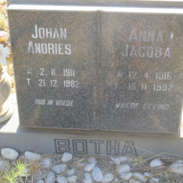 BOTHA Johan Andries 1911-1982 &amp; Anna Jacoba 1916-1992