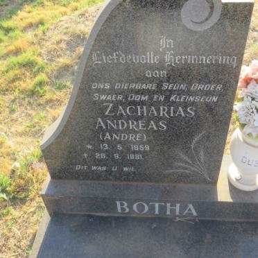 BOTHA Zacharias Andreas 1959-1981