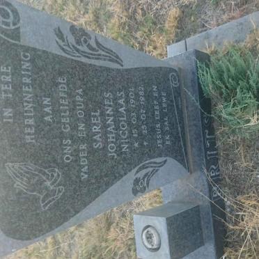 BRITS Sarel Johannes Nicolaas 1901-1982