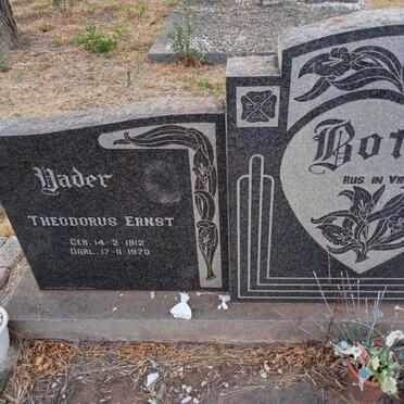 BOTHA Theodorus Ernst 1912-1970 &amp; Maria Catharina 1912-2004