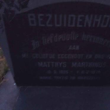 BEZUIDENHOUT Matthys Marthinus 1935-19??