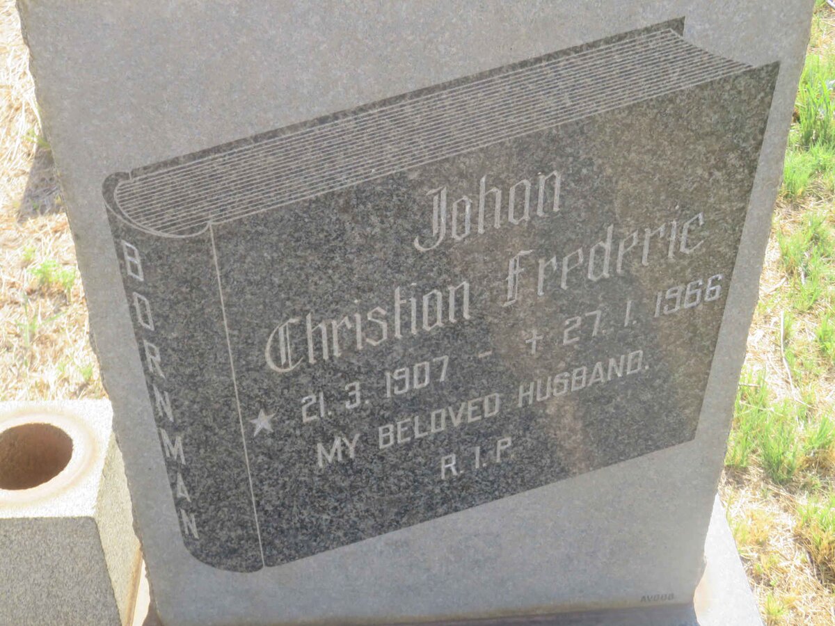 BORNMAN Johan Christian Frederic 1907-1966