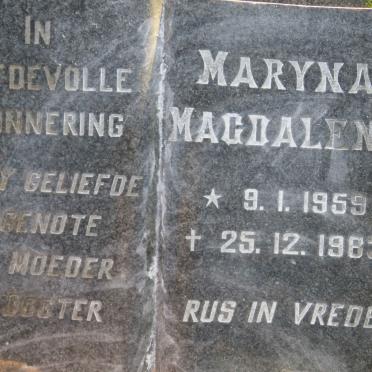 BEZUIDENHOUT Maryna Magdalena 1959-1983