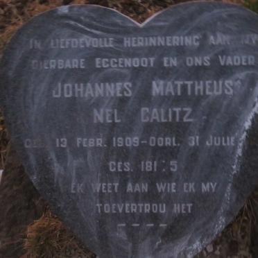 CALITZ Johannes Mattheus Nel 1909-