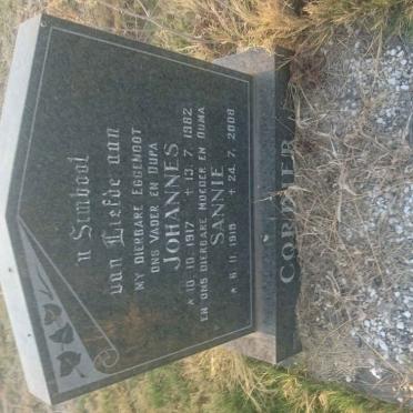 CORDIER Johannes 1917-1982 &amp; Sannie 1919-2008