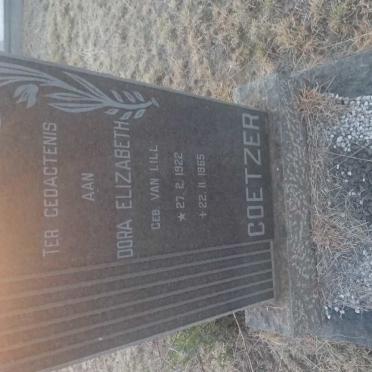 COETZER Dora Elizabeth nee VAN LILL 1922-1965