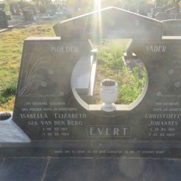 EVERT Christoffel Johannes 1916-1992 &amp; Isabella Elizabeth VAN DEN BERG 1917-1984