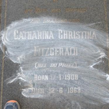 FITZGERALD Fred 1901-1965 &amp; Catharina Christina DU PREEZ 1908-1963