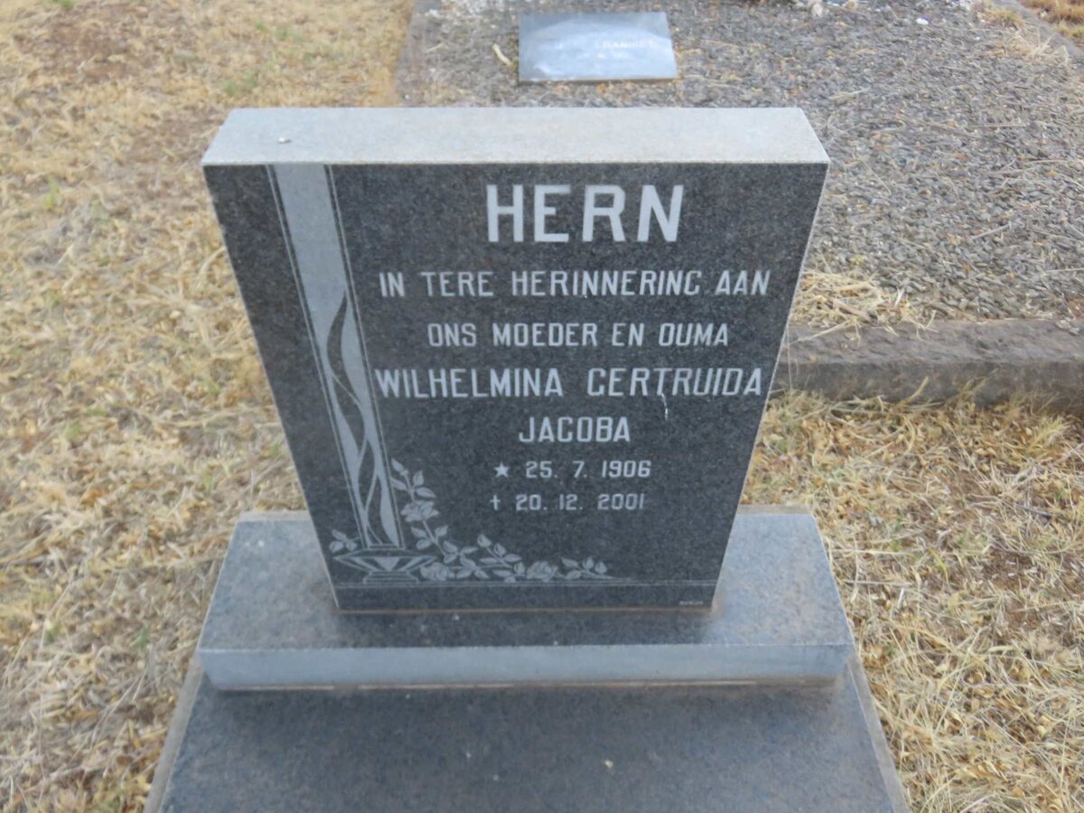 HERN Wilhelmina Gertruida Jacoba 1906-2001