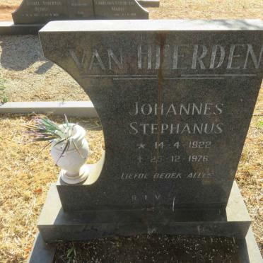 HEERDEN Johannes Stephanus, van 1922-1976