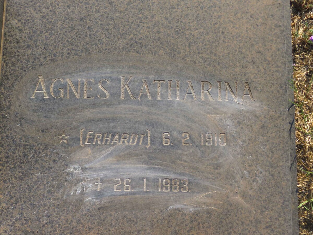 HOLLER Agnes Katharina nee ERHARDT 1910-1983