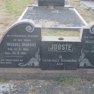 JOOSTE Wessel 1884-1964 &amp; Margaretha W. BOSHOFF -1980