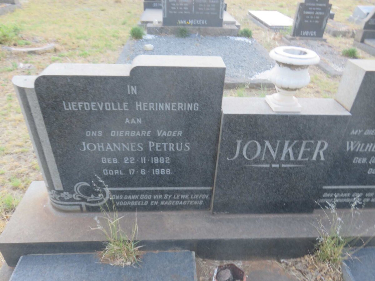 JONKER Johannes Petrus 1882-1968 &amp; Wilhelmina Johanna CAMPHER 1890-1964