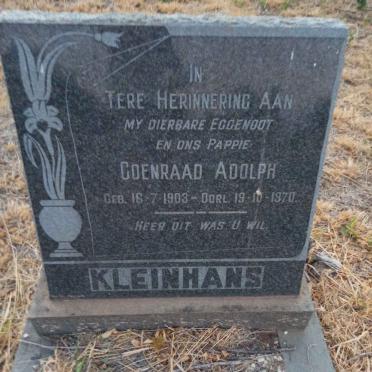 KLEINHANS Coenraad Adolph 1903-1970