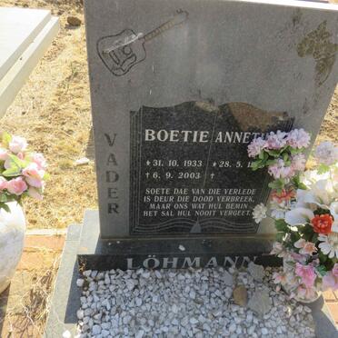 LOHMANN Boetie 1933-2003 &amp; Annetjie 1938-