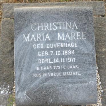 MAREE Christina Maria nee DUVENHAGE 1894-1971