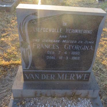 MERWE Frances Georgina, van der 1890-1968