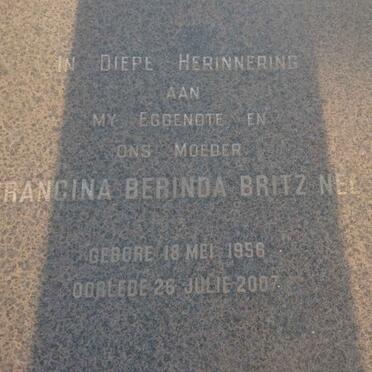 NEL Francina Berinda Britz 1956-2007
