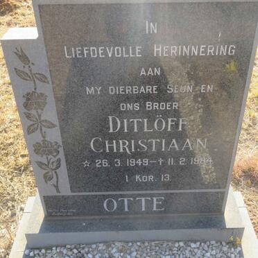 OTTE Ditloff Christiaan 1949-1984